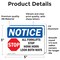 Signmission All Forklifts Stop Honk Horn Sign With Symbol, 5 in W x Rectangle, Vinyl Decal OS-2PACK-NS-D-35-L-10117 - alternate 5